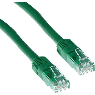 Мрежов пач кабел ACT U/UTP, CAT 6, RJ-45 - RJ-45, 2.0 m, Медни проводници, Зелен, Булк опаковка