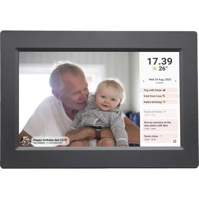 Дигитална смарт фоторамка Denver PFF-1015BMK2 BLACK, 10.1" Wi-Fi, Frameo app