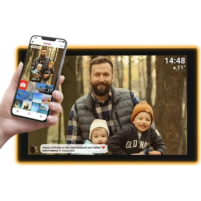 Дигитална смарт фоторамка Denver PFF-1082, 10.1", вградено осветление, Frameo app