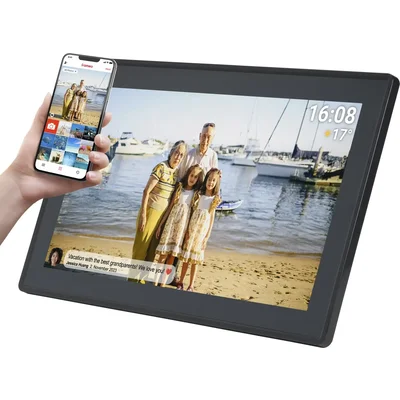 Дигитална смарт фоторамка Denver PFF-1515B BLACK, 15,6" FULL HD, Wi-Fi, Frameo app