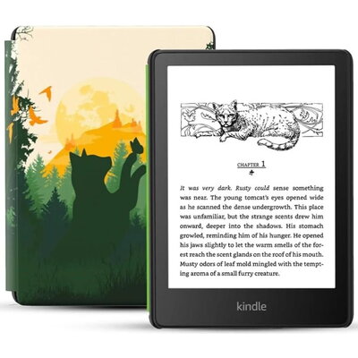 eBook четец Kindle Paperwhite Kids 6.8", 16GB, 2021, 11 генерация, IPX8, Warrior Cats