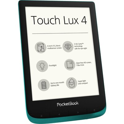 eBook четец POCKETBOOK Touch Lux 4 PB627, 6", Емералд