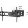 Стенна стойка за TV HAMA, 216 см (85”), до 50 кг, въртяща се, накланяща се, издърпваща се