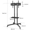 Мобилна стойка за TV HAMA Trolley , до 175см / 70"/ , черна, 600x400,на колела