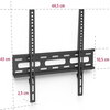 Стенна стойка за TV HAMA, Фиксирана, 32"-75", 40 кг, Черна