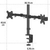 Стойка за 2 монитора за бюро HAMA Регулируема, 13" - 32", 8 кг, Swivel/Tilt, Черен