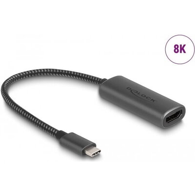 Адаптер DeLock 64229, USB-C - HDMI (DP Alt Mode), 8K, HDR