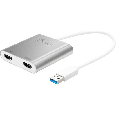 Адаптер j5create JUA365, За 2 монитора, USB-C - HDMI