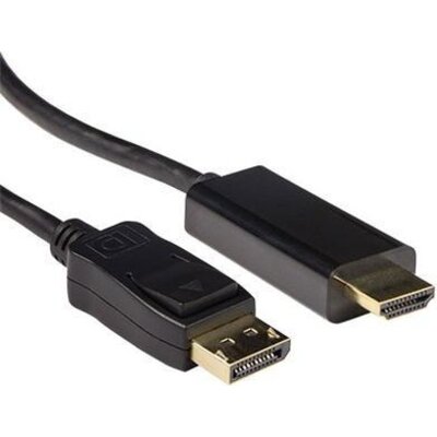 Кабел ACT AK3992, DisplayPort мъжко - HDMI-A мъжко, 5 м, Черен, булк опаковка