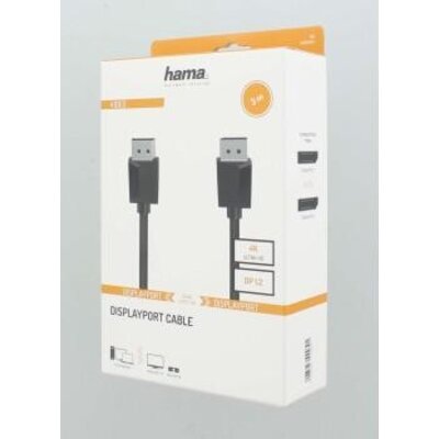 Кабел HAMA 200697, DisplayPort 1.2 мъжко - DisplayPort 1.2 мъжко, 3 m, Ultra-HD 4K, Двойно-екраниран