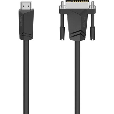 Кабел HAMA 205018 HDMI мъжко - DVI/D мъжко, 1.5 м, екраниран