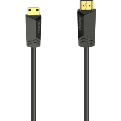 Кабел HAMA HDMI мъжко - mini HDMI мъжко, 1.5 м, позл.конектори