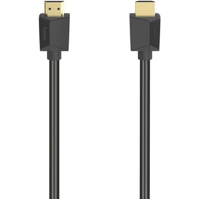 Кабел HAMA High Speed, HDMI мъжко - HDMI мъжко, 4K, 18GB/s, Ethernet , 5 м, позл. конектори