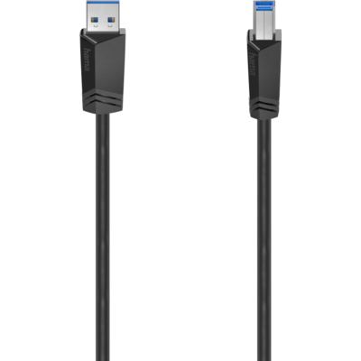 Кабел HAMA USB 3.0 -A мъжко -B мъжко, 1.5 м, 1 звезда