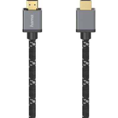 Кабел HAMA Ultra HD HDMI мъжко - HDMI мъжко, 8K, 48GB/s,метал, 1 м, позл. конектори