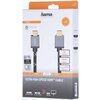 Кабел HAMA Ultra HD HDMI мъжко - HDMI мъжко, 8K, 48GB/s,метал, 1 м, позл. конектори