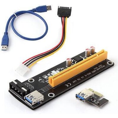 Конвертор Estillo Riser Card 6 Pin, PCI-Е x1 към PCI-Е x16