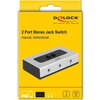 Превключвател Delock 87699, Ръчен, 3 x 3.5 mm Jack, Черен/Сив