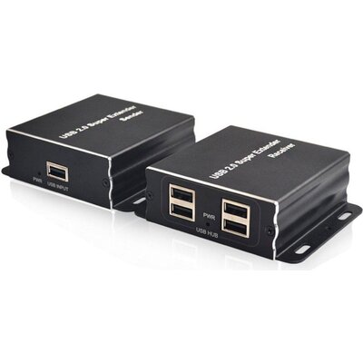 USB Extender (усилвател) ESTILLO ASKHU04-USB 1x4, усилва USB сигнал до 100 м по UTP кабел CAT5e/6