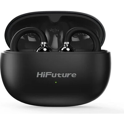 Слушалки HiFuture FlexClip Black, Open Ear Comfort, Bluetooth 5.4, 4 Mics ENC Calling System, Playtime up to 30 Hours, IPX5 Wate