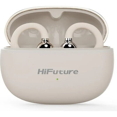 Слушалки HiFuture FlexClip Champagne Gold, Open Ear Comfort, Bluetooth 5.4, 4 Mics ENC Calling System, Playtime up to 30 Hours, 