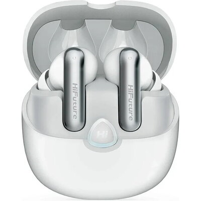 Слушалки HiFuture SonicAir White, 4MICS ENC, 35 Hours Playtime,  Wireless 5.3, 10MM Driver, Soft Bass, Comfort Fit