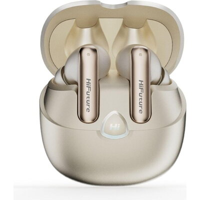 Слушалки HiFuture SonicAir Champagne Gold, 4MICS ENC, 35 Hours Playtime,  Wireless 5.3, 10MM Driver, Soft Bass, Comfort Fit