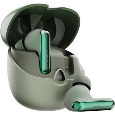 Слушалки HiFuture SonicAir Green, 4MICS ENC, 35 Hours Playtime,  Wireless 5.3, 10MM Driver, Soft Bass, Comfort Fit