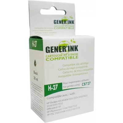 Мастилница Съвместима с HP 27 - C8727AE, Черен