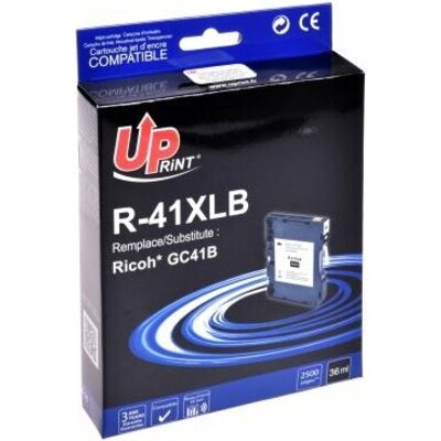 Мастило гел UPRINT GC41K, RICOH, 36ml, 2500 копия, 405761, Черен