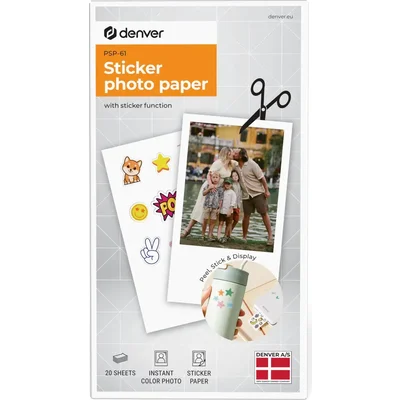 Самозалепваща фотохартия Denver PSP-61 за печат с принтер Denver MCP-6010