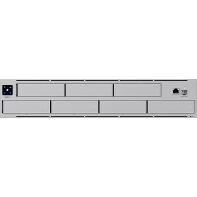 Ubiquiti UNAS-Pro-8-EU 2U rack-mount NAS with (8) 2.5/3.5" HDD bays and (2) M.2 NVMe SSD cache slots, delivering faster acc