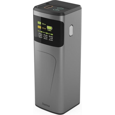 HAMA Външна батерия “High Power”, 65 W, 20000 mAh, 2x USB-C, USB-A, Fast Charging