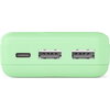 HAMA Външна батерия "Pocket 10", 10000 mAh, Изходи: 2x USB-A, зелена