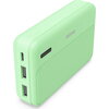 HAMA Външна батерия "Pocket 10", 10000 mAh, Изходи: 2x USB-A, зелена