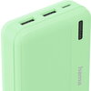 HAMA Външна батерия "Pocket 10", 10000 mAh, Изходи: 2x USB-A, зелена