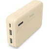HAMA Външна батерия "Pocket 10", 10000 mAh, Изходи: 2x USB-A, бежов