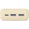 HAMA Външна батерия "Pocket 20", 20000 mAh, Изходи: 2x USB-A, бежов
