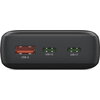 HAMA Външна батерия "PD10-W20", 10000 mAh, 3 изхода: 2 x USB-C, USB-A, Бързо зареждане