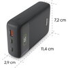 HAMA Външна батерия "PD20-W20", 20000 mAh, 3 изхода: 2 x USB-C, USB-A, Бързо зареждане