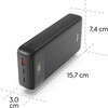 HAMA Външна батерия "PD27-W65", 27000 mAh, Изходи: 2xUSB-C, USB-A, Бързо зареждане