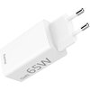 Бързо мини заряднo HAMA GaN, 1x USB-C PD, 1x USB-A QC, 65 W, бял