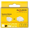 Модул Delock, USB-C порт за зареждане, За монтаж на панел Keystone
