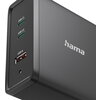 HAMA Зарядна станция 140W, USB-C, 3 порта, GaN, Power Delivery (PD)