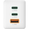 HAMA Комплект Бързо зарядно и кабел за зареждане, 100 W GaN, 2x USB-C PD, 1x USB-A QC