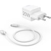 HAMA Комплект бързо мини зарядно с USB-C кабел за зареждане, PD, 20W, 1 м, бяло