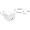 HAMA Комплект бързо мини зарядно с USB-C кабел за зареждане, PD, 20W, 1 м, бяло