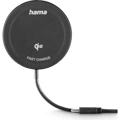 HAMA Безжично зарядно устройство Qi2, 15 W, черно, за Apple