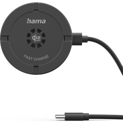 HAMA Безжично зарядно устройство Qi2 25W, бързо зареждане, черно