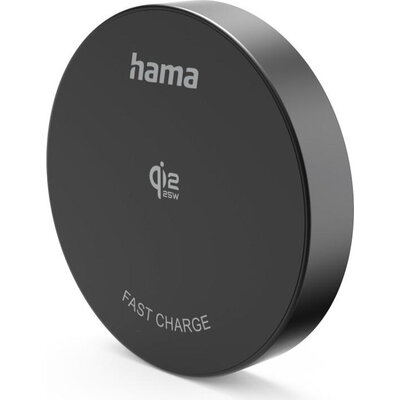 HAMA Безжично зарядно устройство Qi2 25W, бързо зареждане, черно